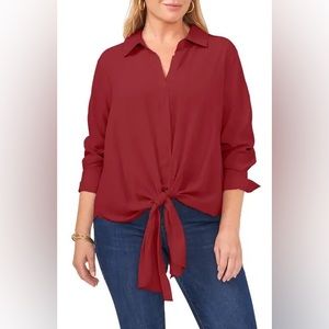 Vince Camuto Burgundy Blouse, 3X
